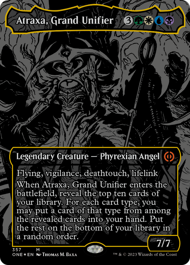 Atraxa, Grand Unifier (Oil Slick Raised Foil) [Phyrexia: All Will Be One] | Rock City Comics