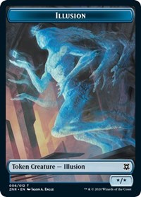 Illusion // Plant Double-sided Token [Zendikar Rising Tokens] | Rock City Comics