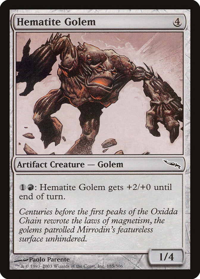 Hematite Golem [Mirrodin] | Rock City Comics