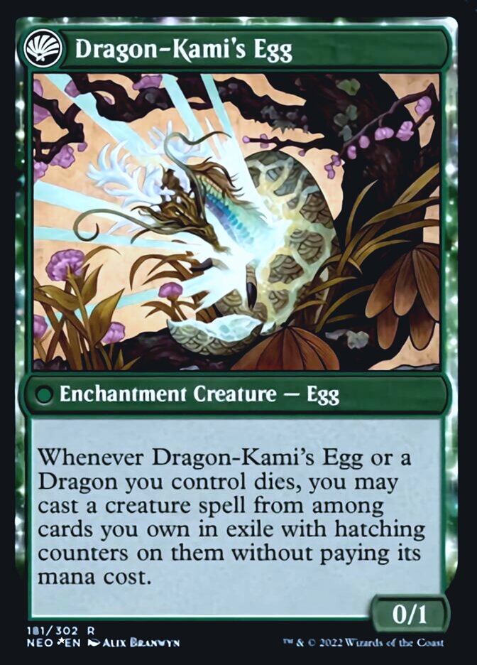 The Dragon-Kami Reborn // Dragon-Kami's Egg [Kamigawa: Neon Dynasty Prerelease Promos] | Rock City Comics