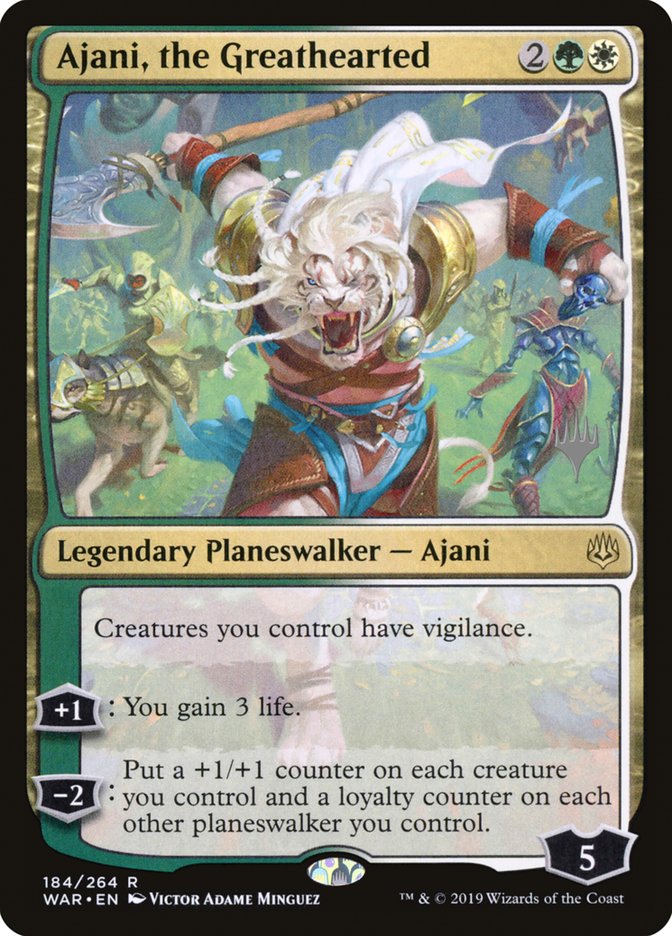 Ajani, the Greathearted (Promo Pack) [War of the Spark Promos] | Rock City Comics