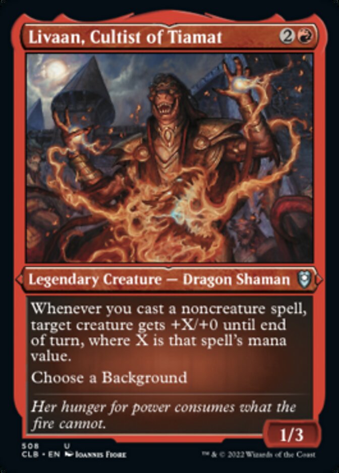 Livaan, Cultist of Tiamat (Foil Etched) [Commander Legends: Battle for Baldur's Gate] | Rock City Comics