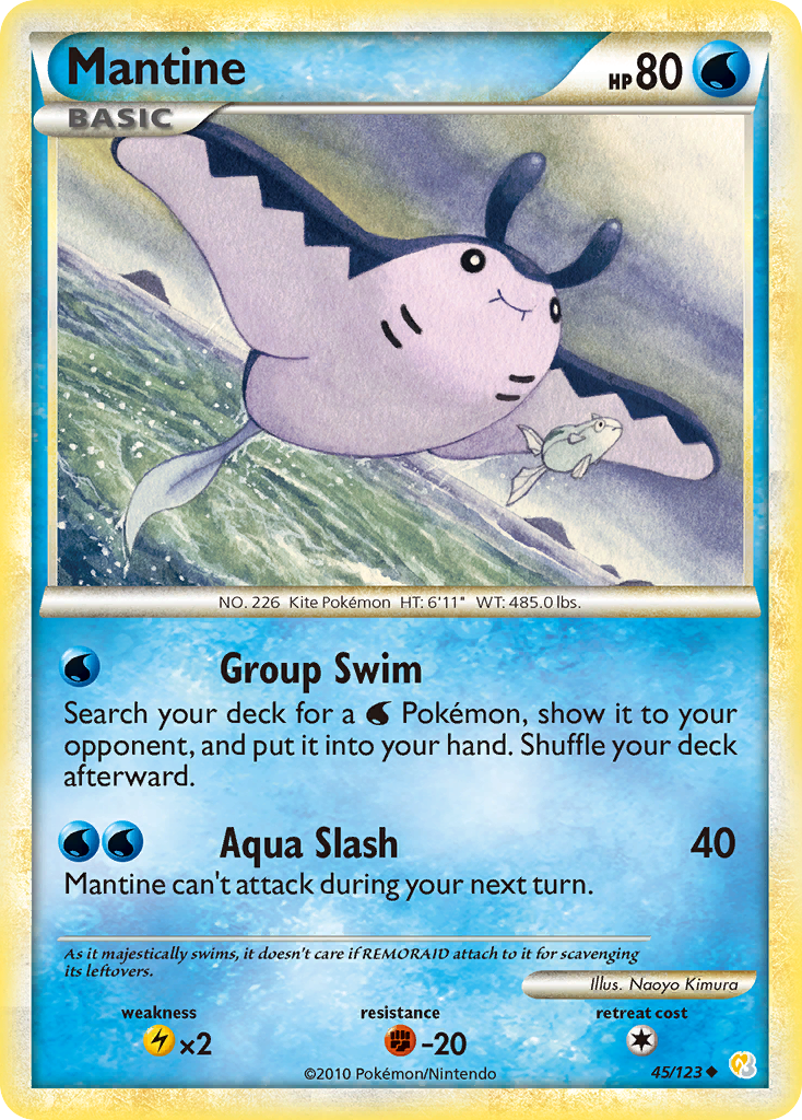 Mantine (45/123) [HeartGold & SoulSilver: Base Set] | Rock City Comics