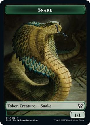 Human // Snake Double-sided Token [Dominaria United Commander Tokens] | Rock City Comics