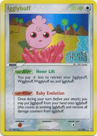 Igglybuff (21/100) (Stamped) [EX: Crystal Guardians] | Rock City Comics