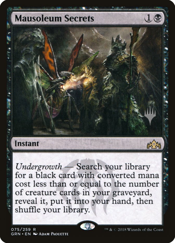 Mausoleum Secrets (Promo Pack) [Guilds of Ravnica Promos] | Rock City Comics