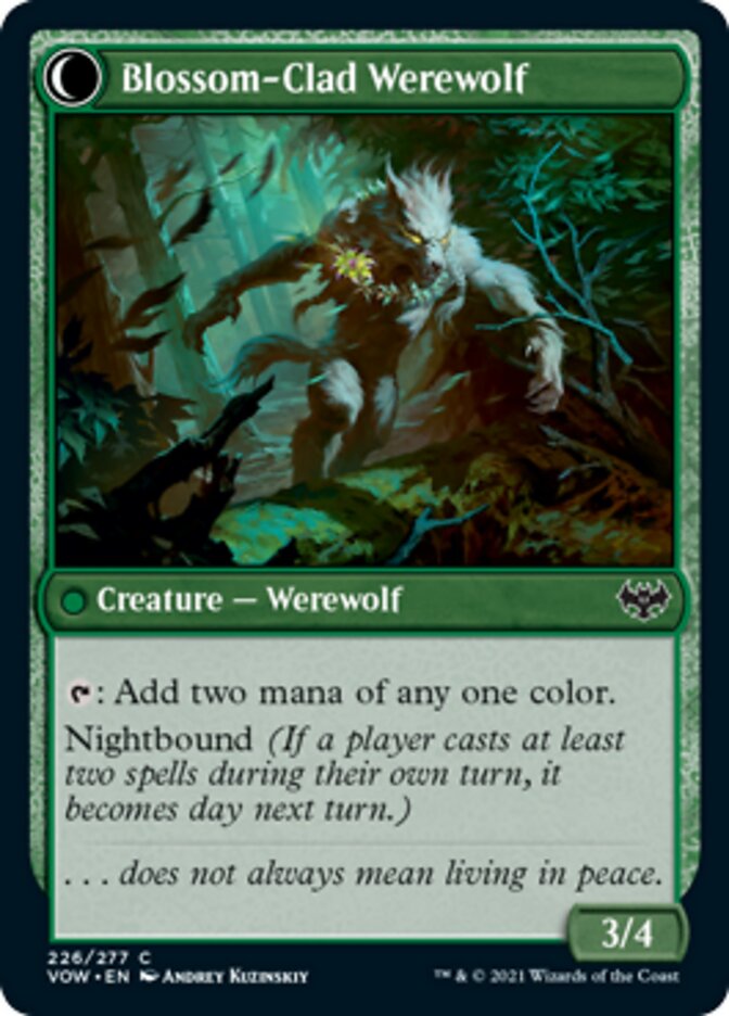 Weaver of Blossoms // Blossom-Clad Werewolf [Innistrad: Crimson Vow] | Rock City Comics