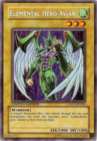 Elemental Hero Avian [EHC1-EN001] Secret Rare | Rock City Comics