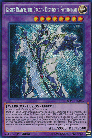 Buster Blader, the Dragon Destroyer Swordsman [BOSH-EN045] Secret Rare | Rock City Comics