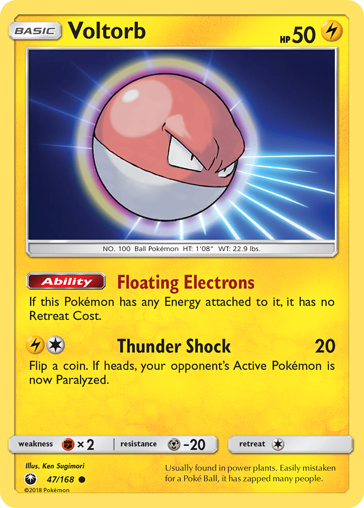 Voltorb (47/168) [Sun & Moon: Celestial Storm] | Rock City Comics