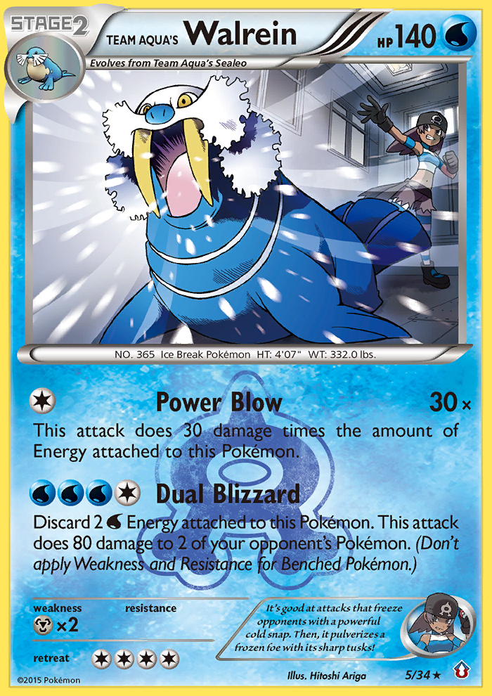 Team Aqua's Walrein (5/34) [XY: Double Crisis] | Rock City Comics