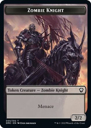 Zombie Knight // Griffin Double-sided Token [Dominaria United Commander Tokens] | Rock City Comics