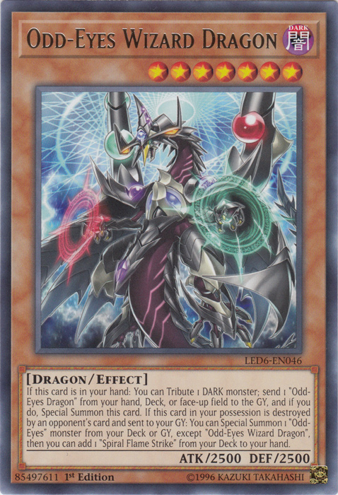 Odd-Eyes Wizard Dragon [LED6-EN046] Rare | Rock City Comics