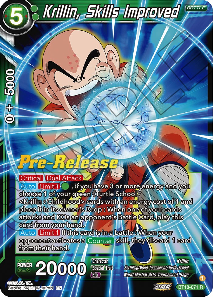 Krillin, Skills Improved (BT18-071) [Dawn of the Z-Legends Prerelease Promos] | Rock City Comics