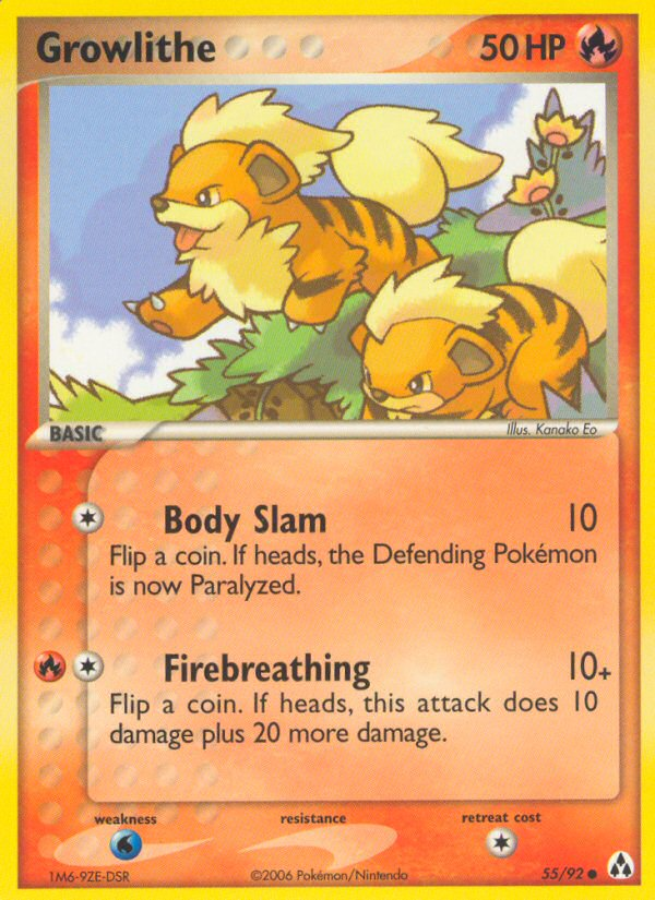 Growlithe (55/92) [EX: Legend Maker] | Rock City Comics