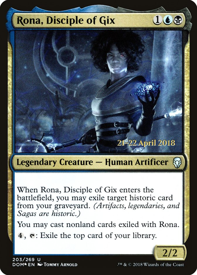 Rona, Disciple of Gix  [Dominaria Prerelease Promos] | Rock City Comics