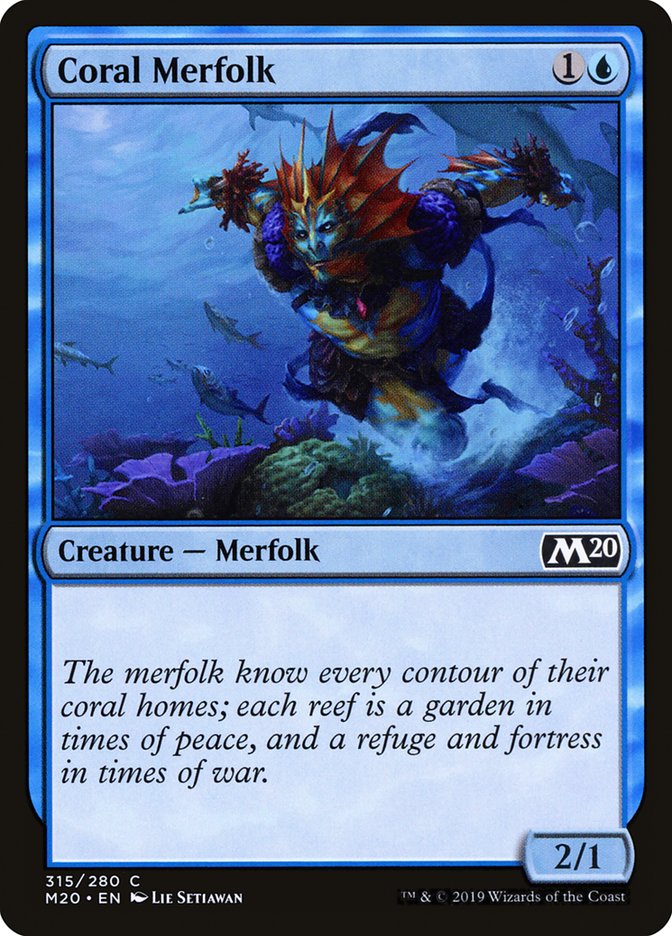 Coral Merfolk [Core Set 2020] | Rock City Comics