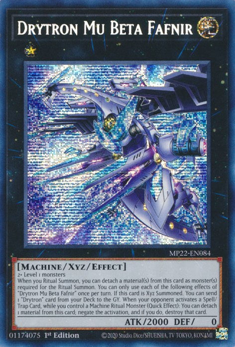 Drytron Mu Beta Fafnir [MP22-EN084] Prismatic Secret Rare | Rock City Comics