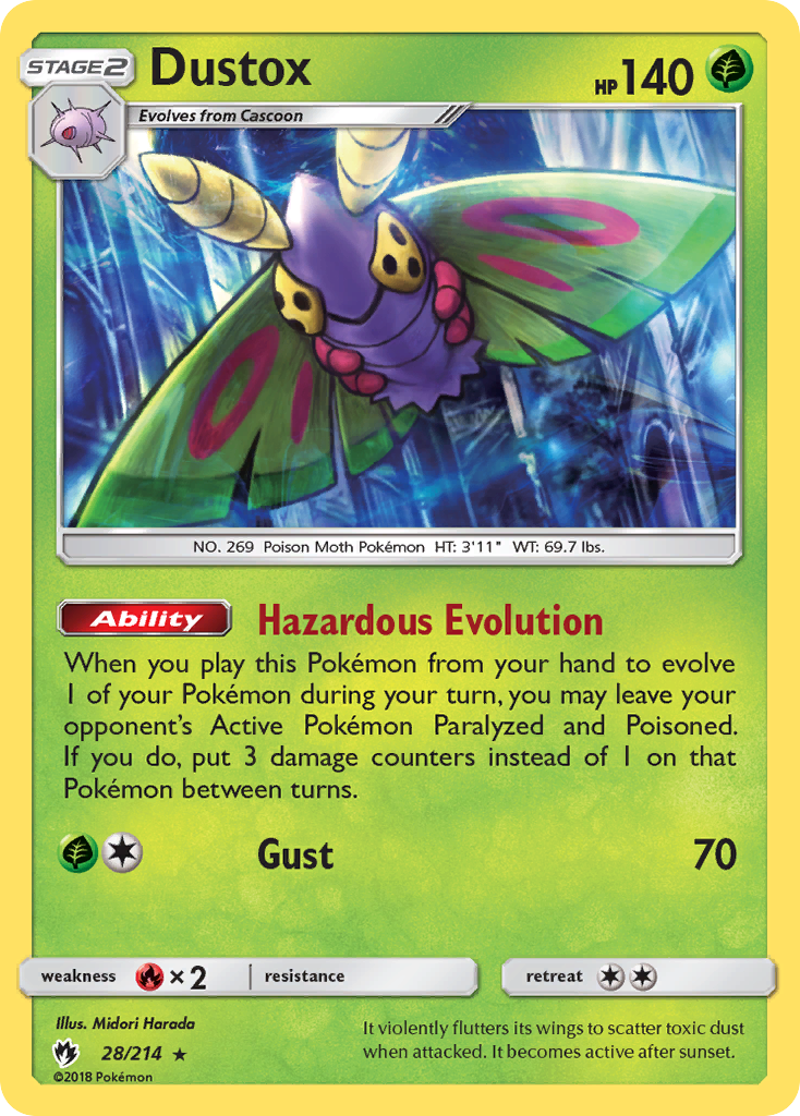 Dustox (28/214) [Sun & Moon: Lost Thunder] | Rock City Comics