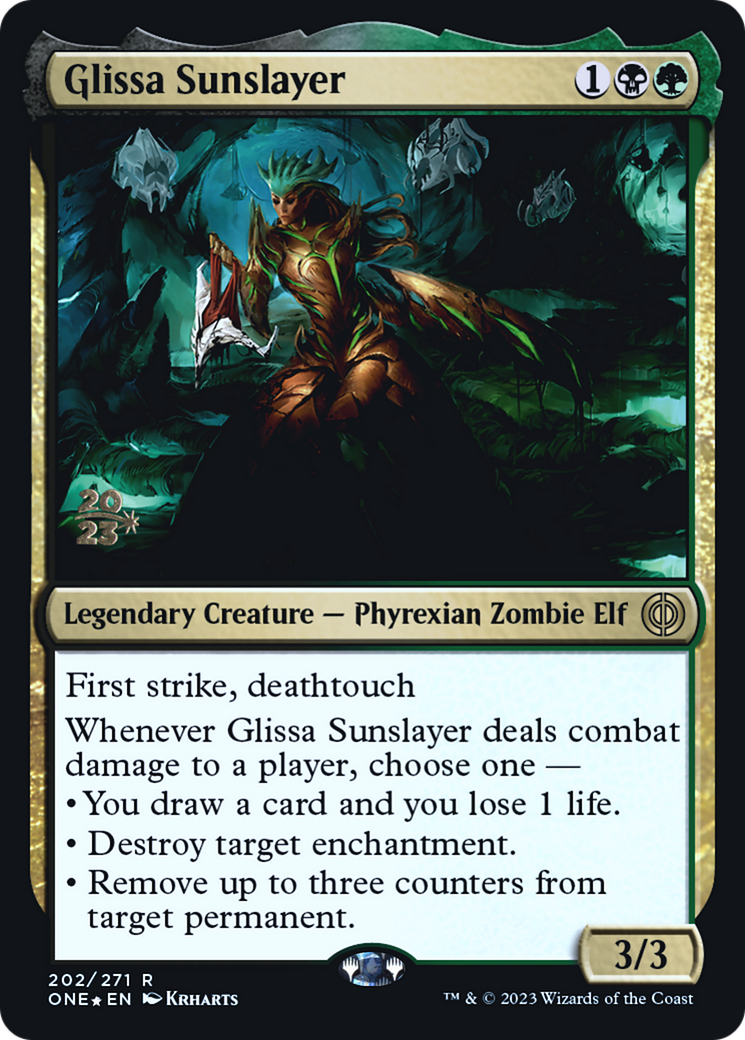 Glissa Sunslayer [Phyrexia: All Will Be One Prerelease Promos] | Rock City Comics