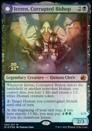 Jerren, Corrupted Bishop // Ormendahl, the Corrupted [Innistrad: Midnight Hunt Prerelease Promos] | Rock City Comics