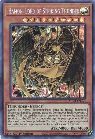 Hamon, Lord of Striking Thunder [MP21-EN253] Prismatic Secret Rare | Rock City Comics