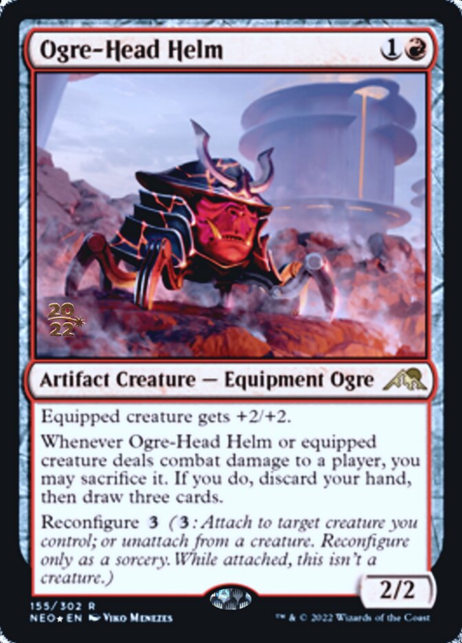 Ogre-Head Helm [Kamigawa: Neon Dynasty Prerelease Promos] | Rock City Comics