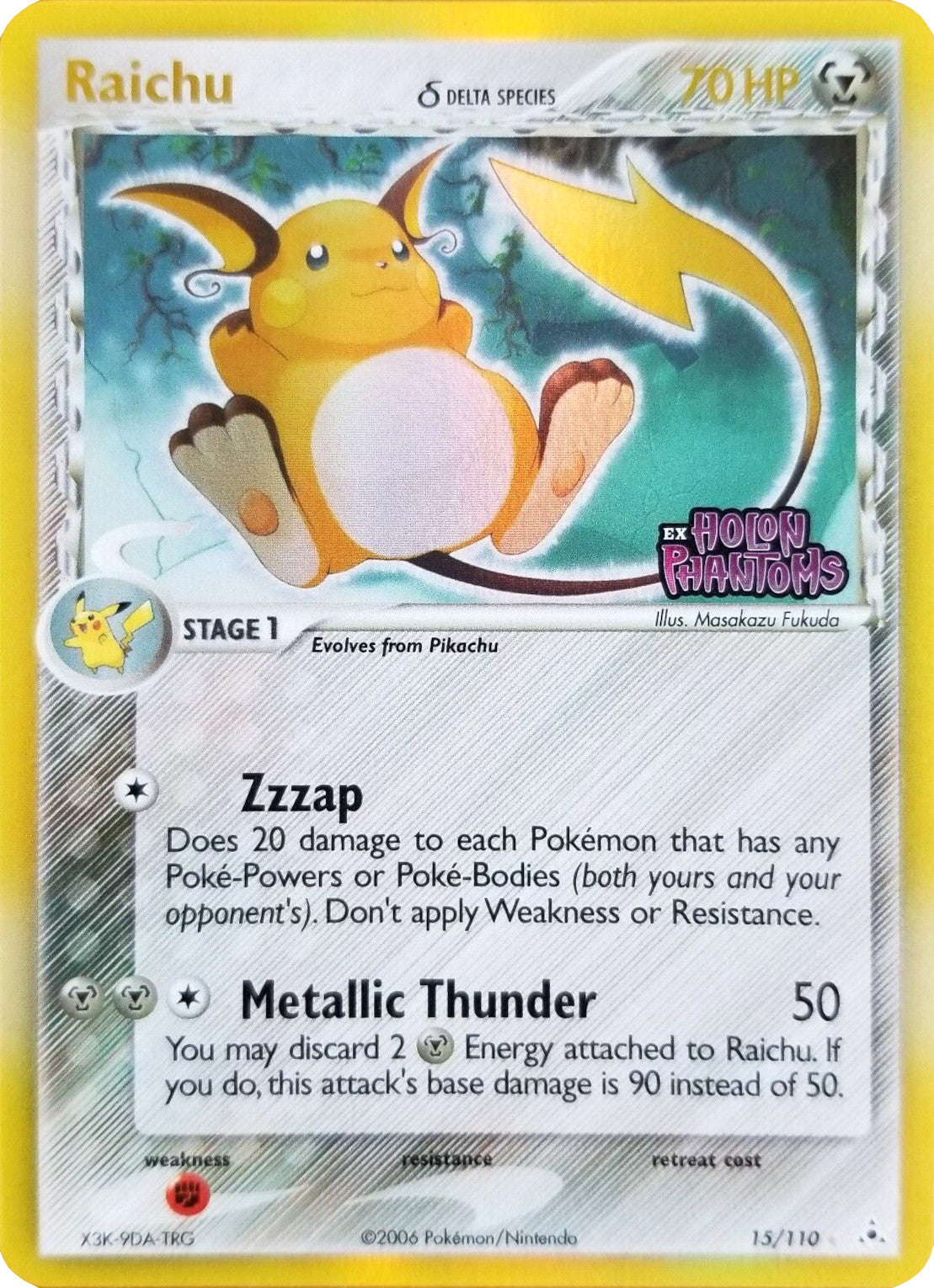 Raichu (15/110) (Delta Species) (Stamped) [EX: Holon Phantoms] | Rock City Comics