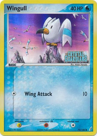 Wingull (70/100) (Stamped) [EX: Crystal Guardians] | Rock City Comics