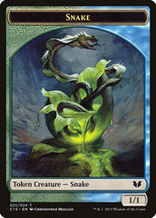 Snake (021) // Saproling Double-Sided Token [Commander 2015 Tokens] | Rock City Comics