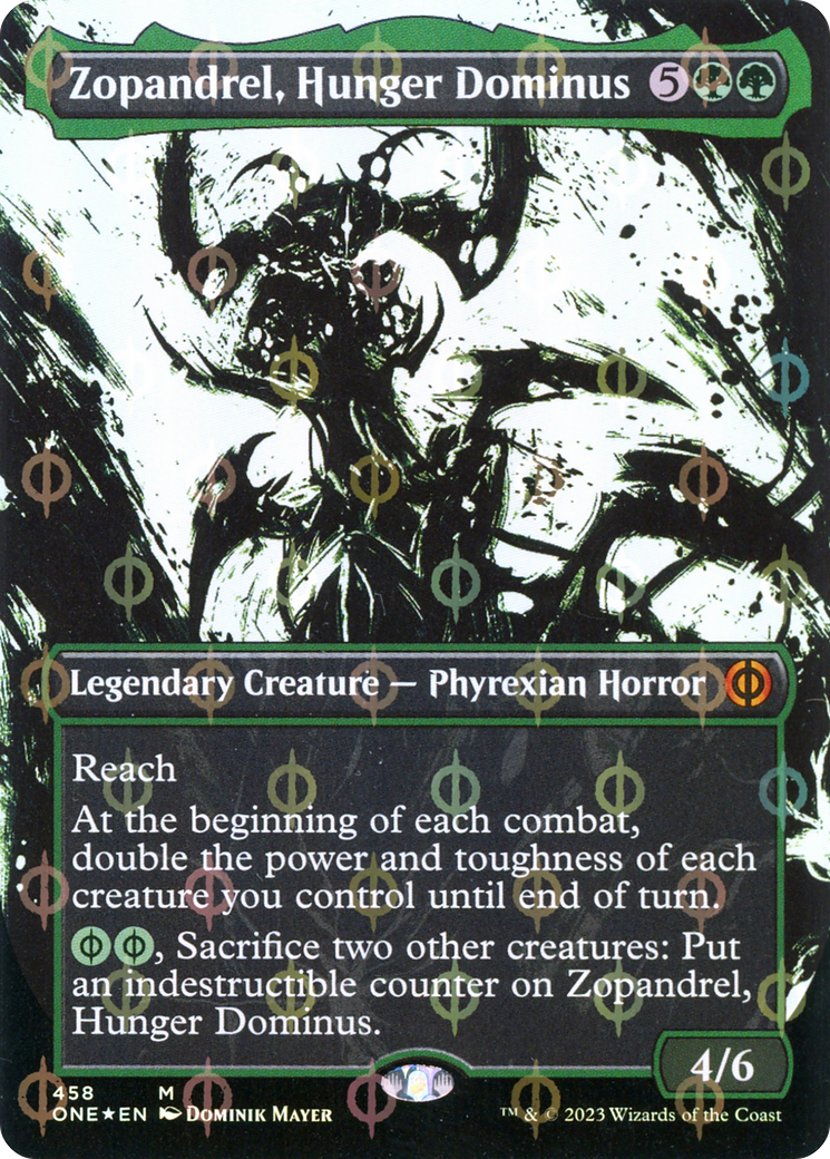 Zopandrel, Hunger Dominus (Borderless Ichor Step-and-Compleat Foil) [Phyrexia: All Will Be One] | Rock City Comics