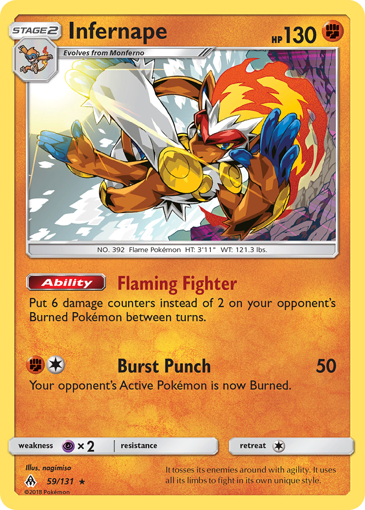 Infernape (59/131) [Sun & Moon: Forbidden Light] | Rock City Comics