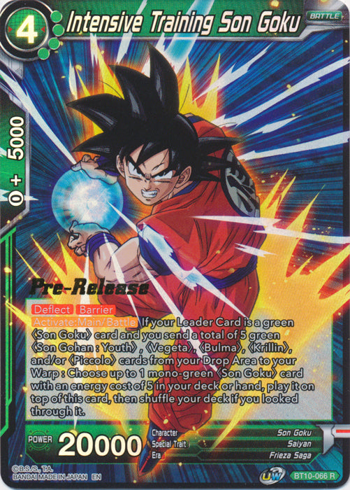 Intensive Training Son Goku (BT10-066) [Rise of the Unison Warrior Prerelease Promos] | Rock City Comics