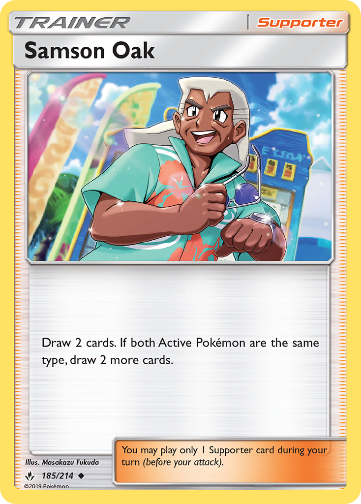 Samson Oak (185/214) [Sun & Moon: Unbroken Bonds] | Rock City Comics