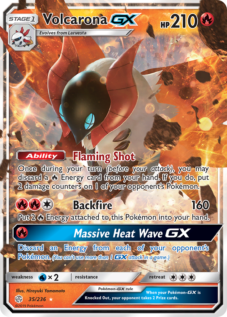 Volcarona GX (35/236) [Sun & Moon: Cosmic Eclipse] | Rock City Comics