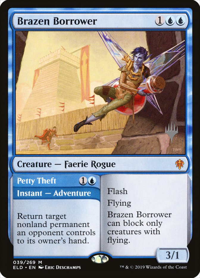 Brazen Borrower // Petty Theft (Promo Pack) [Throne of Eldraine Promos] | Rock City Comics