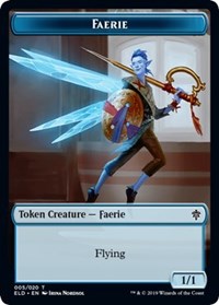 Faerie // Food (15) Double-sided Token [Throne of Eldraine Tokens] | Rock City Comics