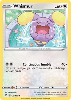 Whismur (135/185) [Sword & Shield: Vivid Voltage] | Rock City Comics