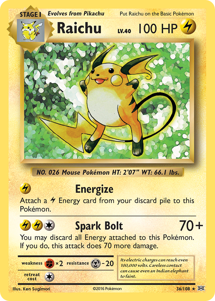 Raichu (36/108) [XY: Evolutions] | Rock City Comics