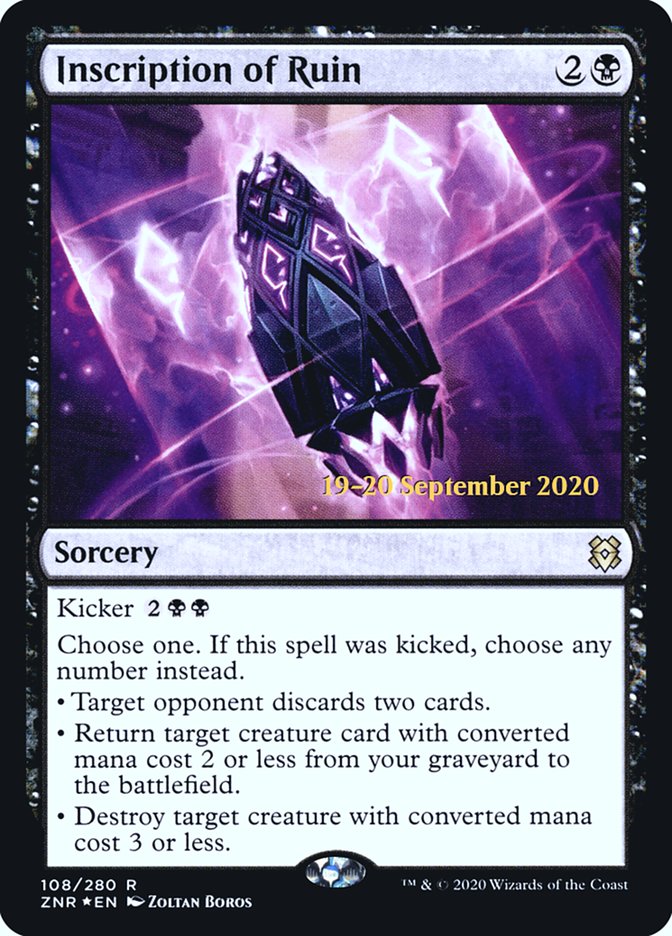 Inscription of Ruin [Zendikar Rising Prerelease Promos] | Rock City Comics