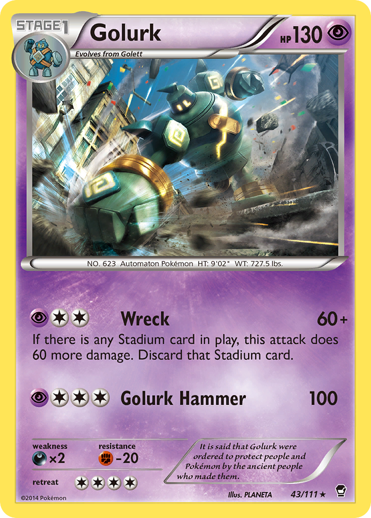 Golurk (43/111) [XY: Furious Fists] | Rock City Comics