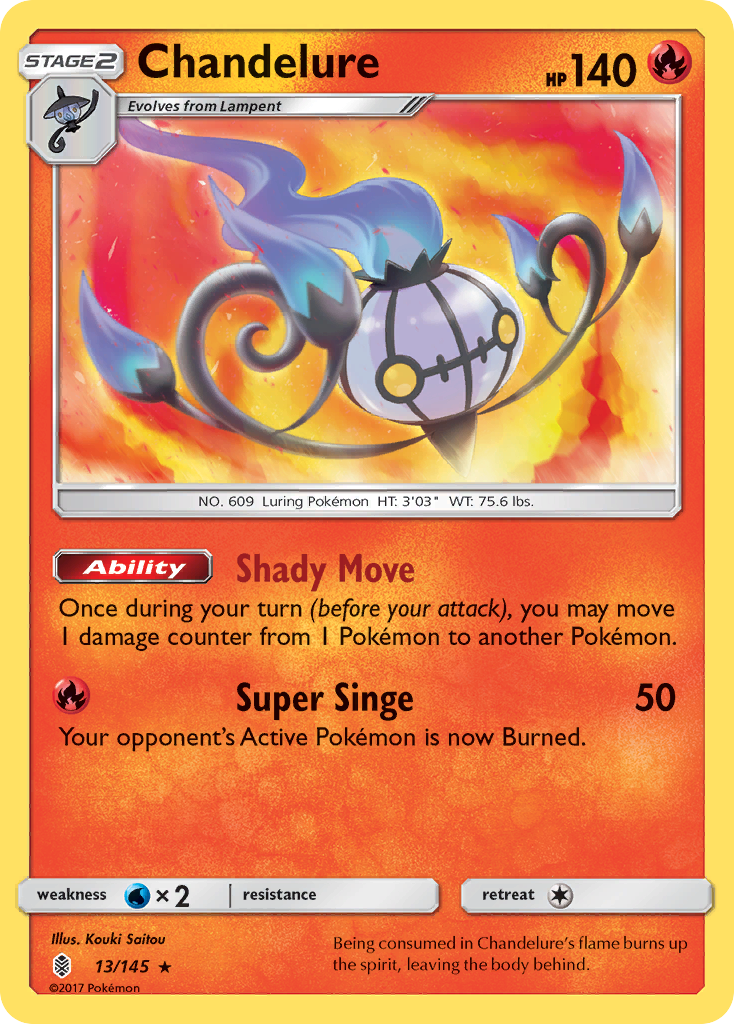 Chandelure (13/145) [Sun & Moon: Guardians Rising] | Rock City Comics