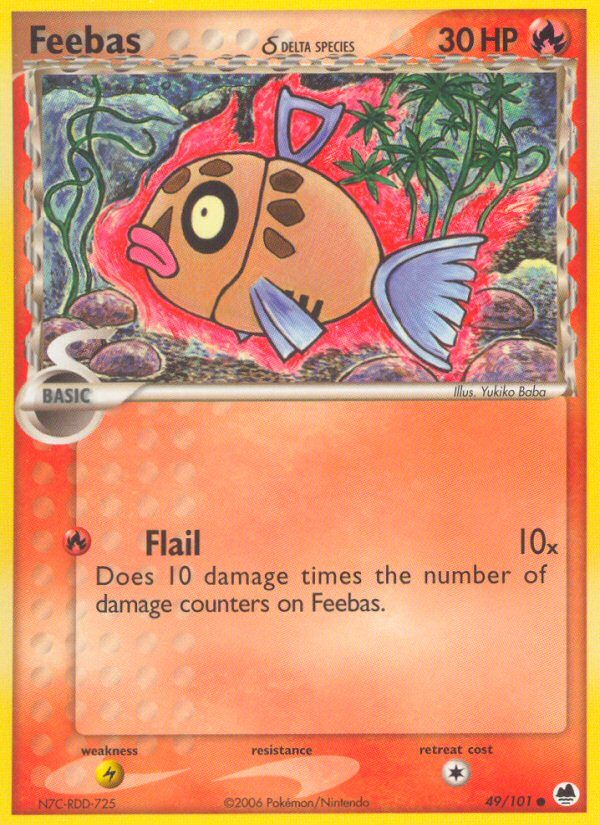 Feebas (49/101) (Delta Species) [EX: Dragon Frontiers] | Rock City Comics