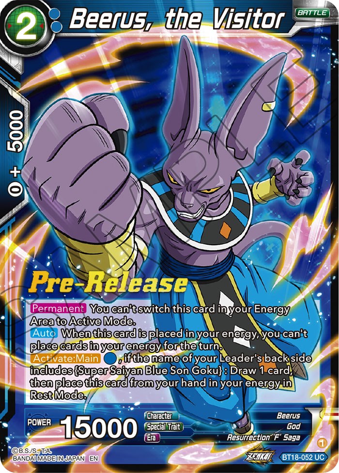 Beerus, the Visitor (BT18-052) [Dawn of the Z-Legends Prerelease Promos] | Rock City Comics