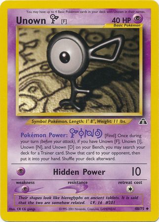 Unown [F] (48/75) [Neo Discovery Unlimited] | Rock City Comics