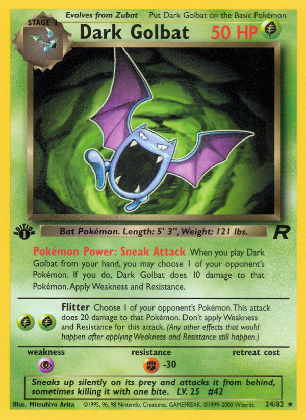 Dark Golbat (24/82) [Team Rocket 1st Edition] | Rock City Comics