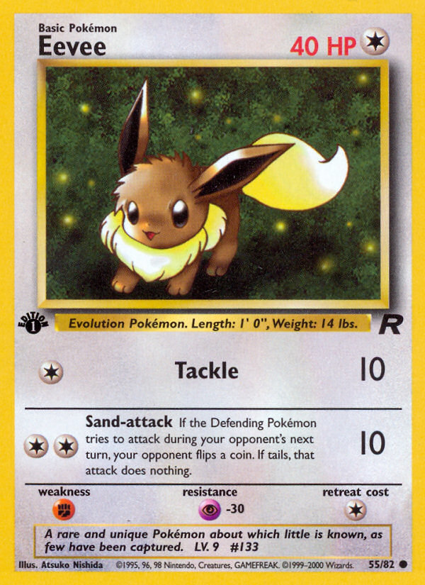 Eevee (55/82) [Team Rocket 1st Edition] | Rock City Comics