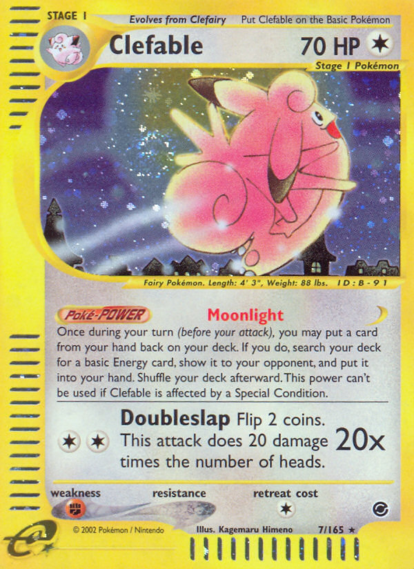 Clefable (7/165) [Expedition: Base Set] | Rock City Comics