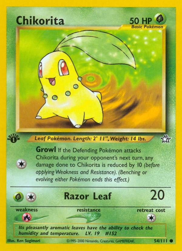 Chikorita (54/111) [Neo Genesis 1st Edition] | Rock City Comics