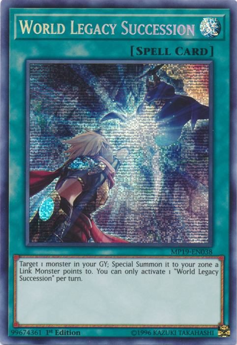 World Legacy Succession [MP19-EN038] Prismatic Secret Rare | Rock City Comics